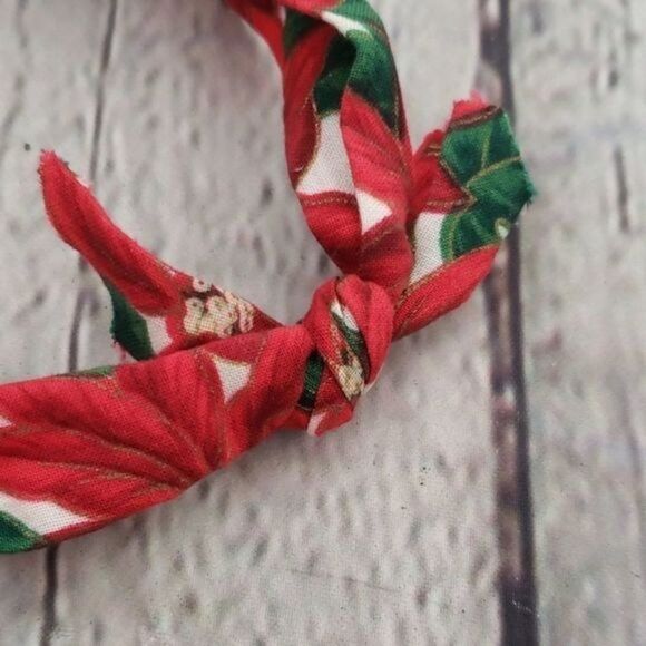 Vintage Handmade Ugly Christmas Party Fabric Necklace - Picture 5 of 7